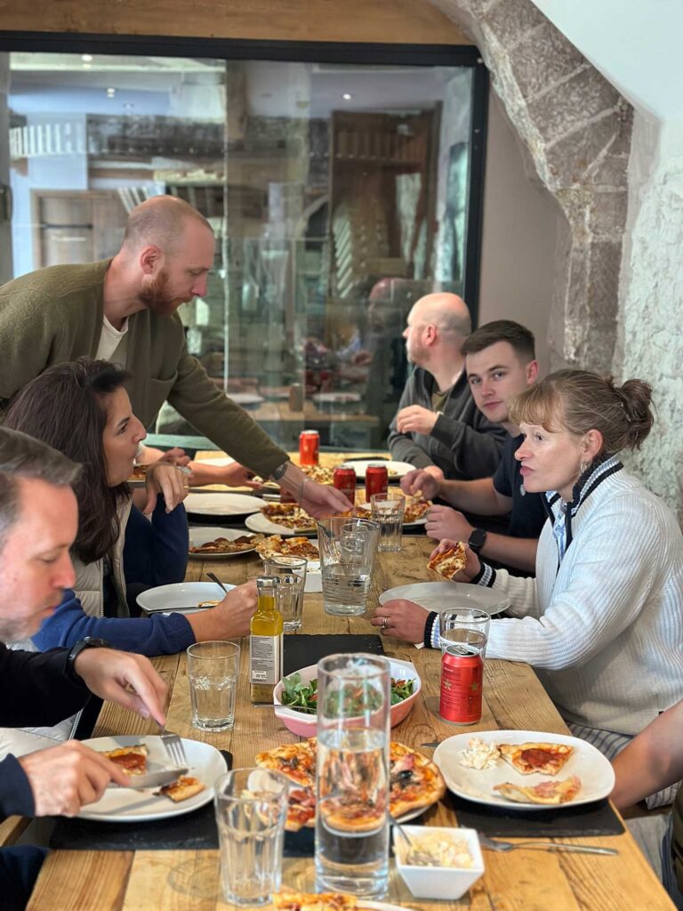 The Engine Room team at lunch