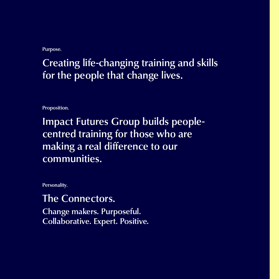 Impact Futures Group rebrand brand voice