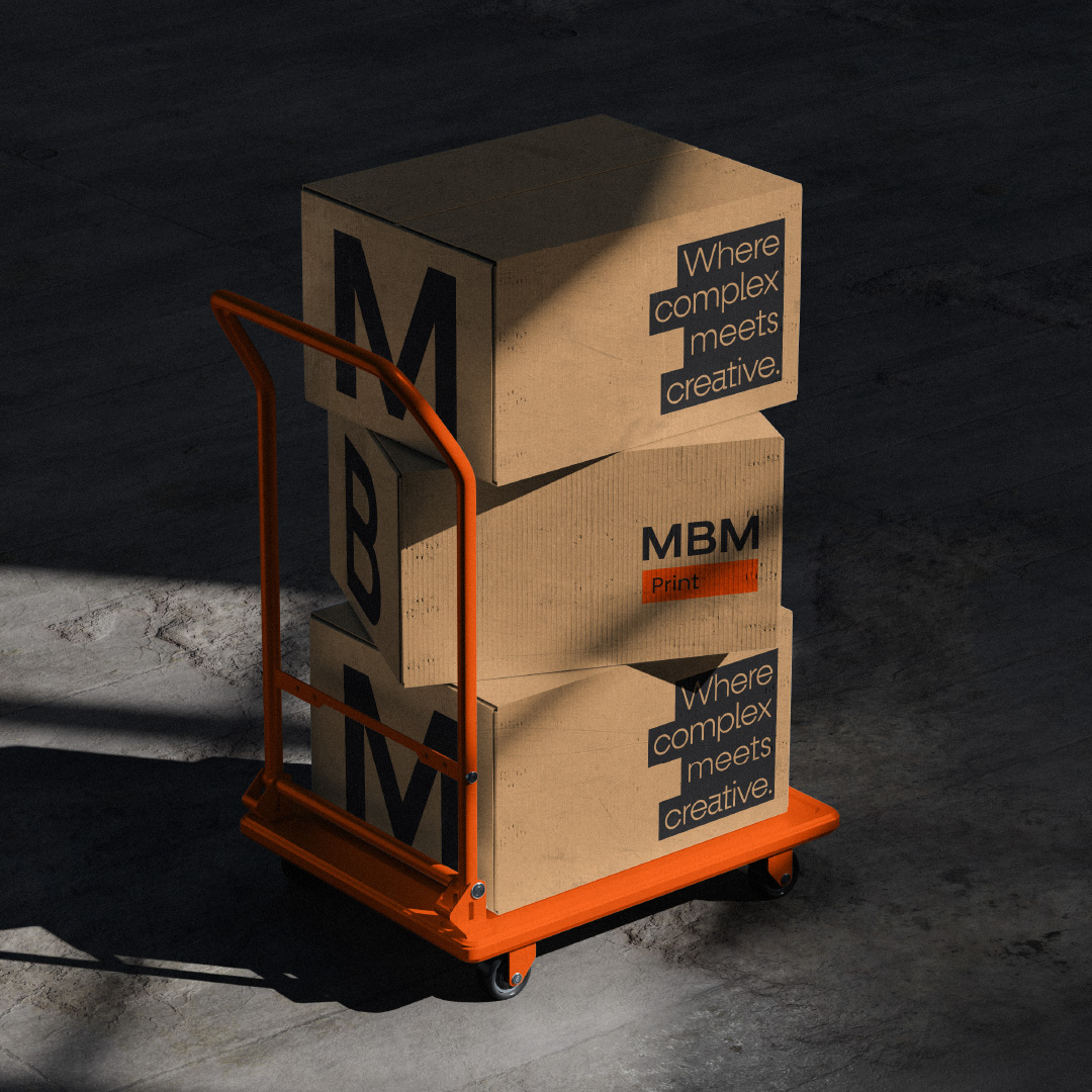 MBM Print rebrand packaging